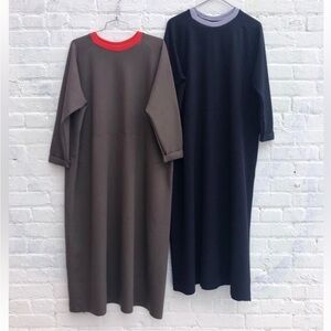 Tony Chestnut Sweat Suit Long Sleeve Midi Dress